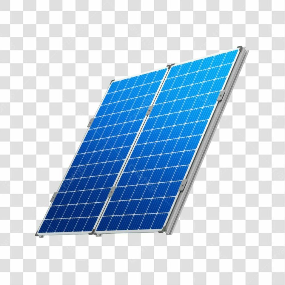 Asset 3D Energia Solar Placa Solar Azul Fotovotaica Isolada Com Fundo Transparente Copiar
