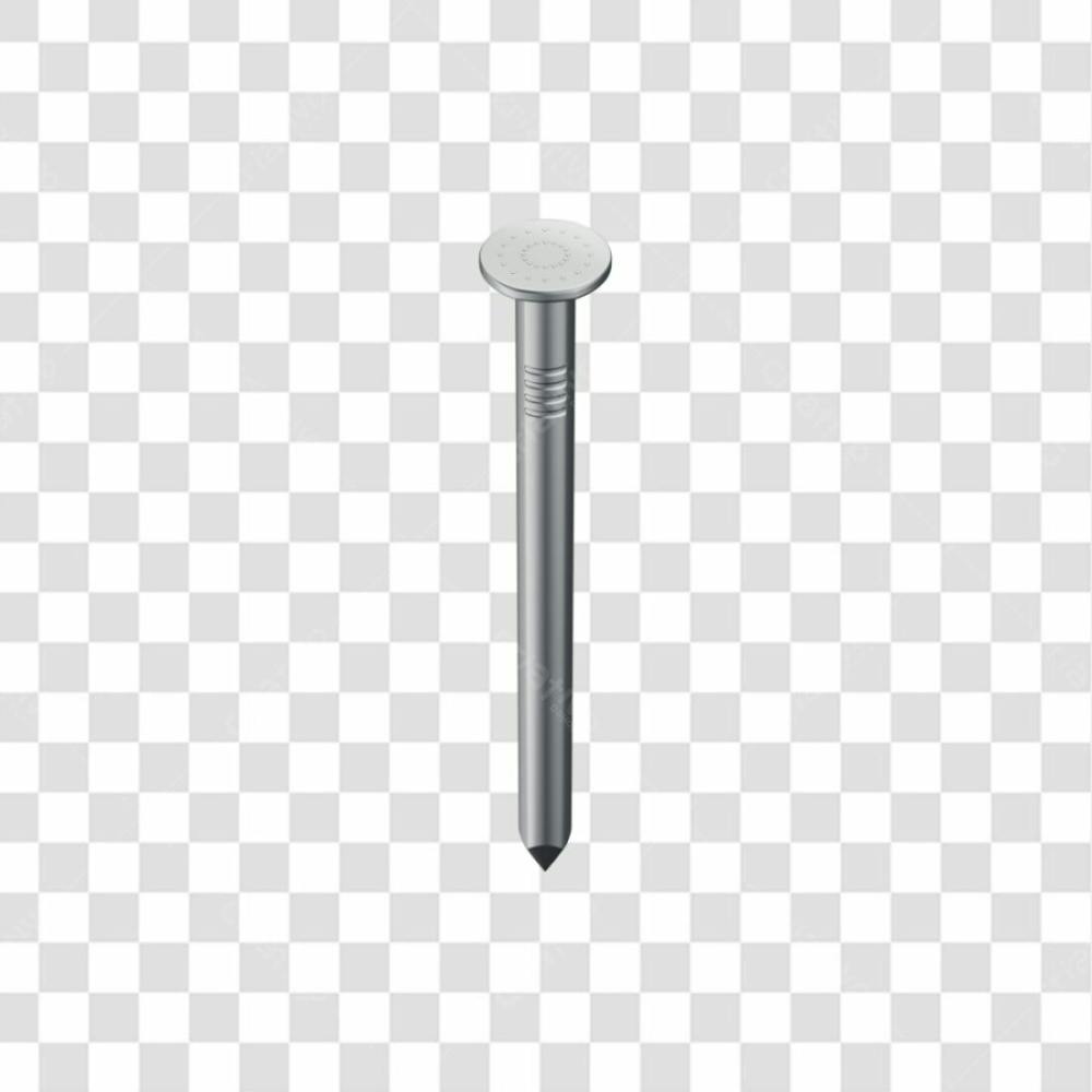 Asset 3D Prego Com Cabeça Galvanizado Ou Polido Em 3D Com Fundo Transparente Copiar