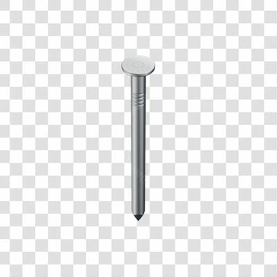 Asset 3D Prego Com Cabeça Galvanizado Ou Polido Em 3D Com Fundo Transparente Copiar
