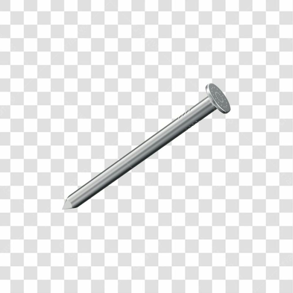Asset 3D Prego Com Cabeça Galvanizado Ou Polido Em 3D Com Fundo Transparente Copiar