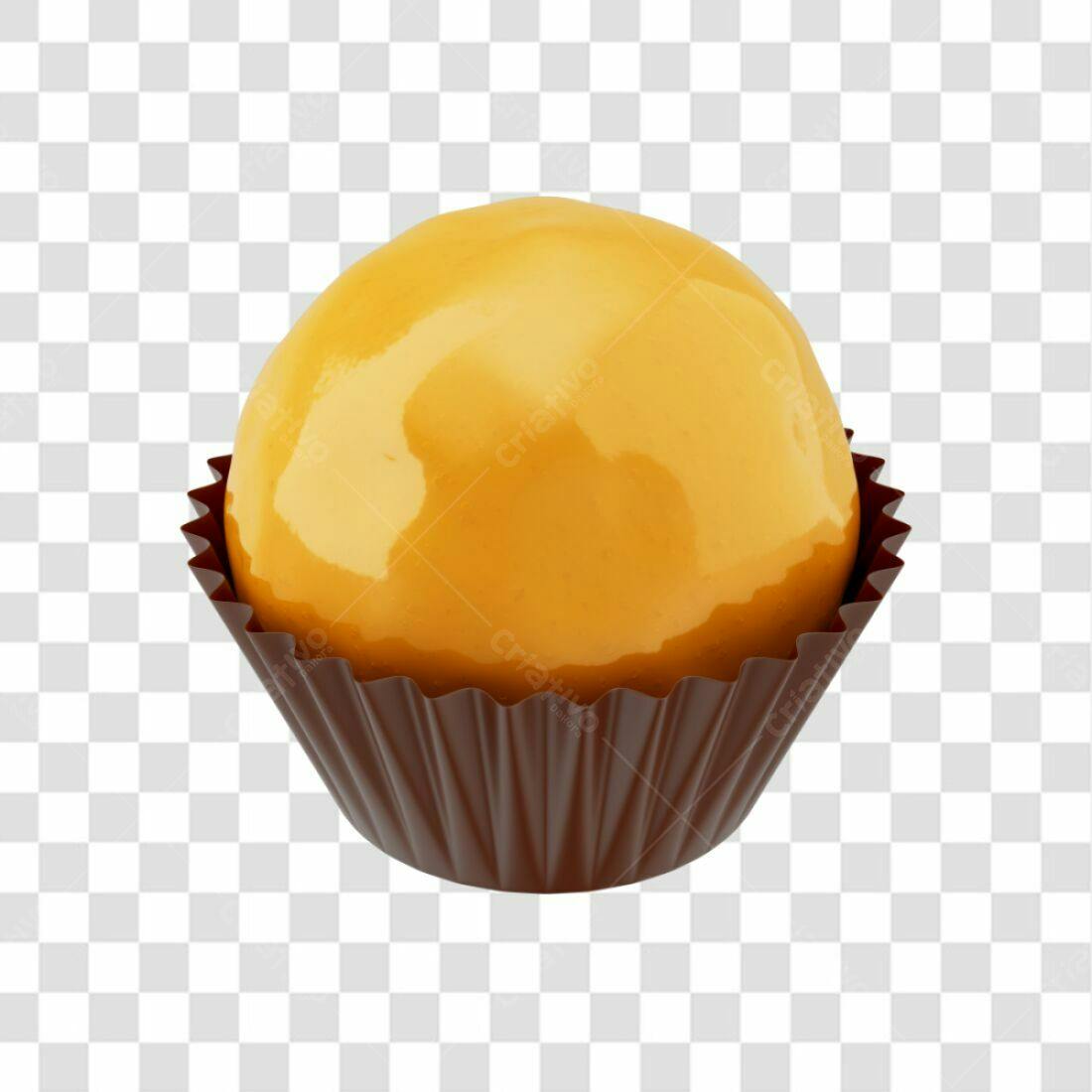 Icone Brigadeiro Amarelo PNG com fundo transparente
