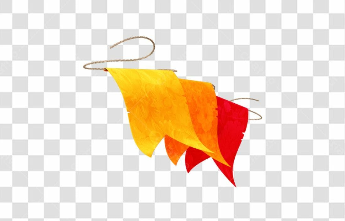 Bandeiras Vermelho e Amarelo PNG com fundo transparente