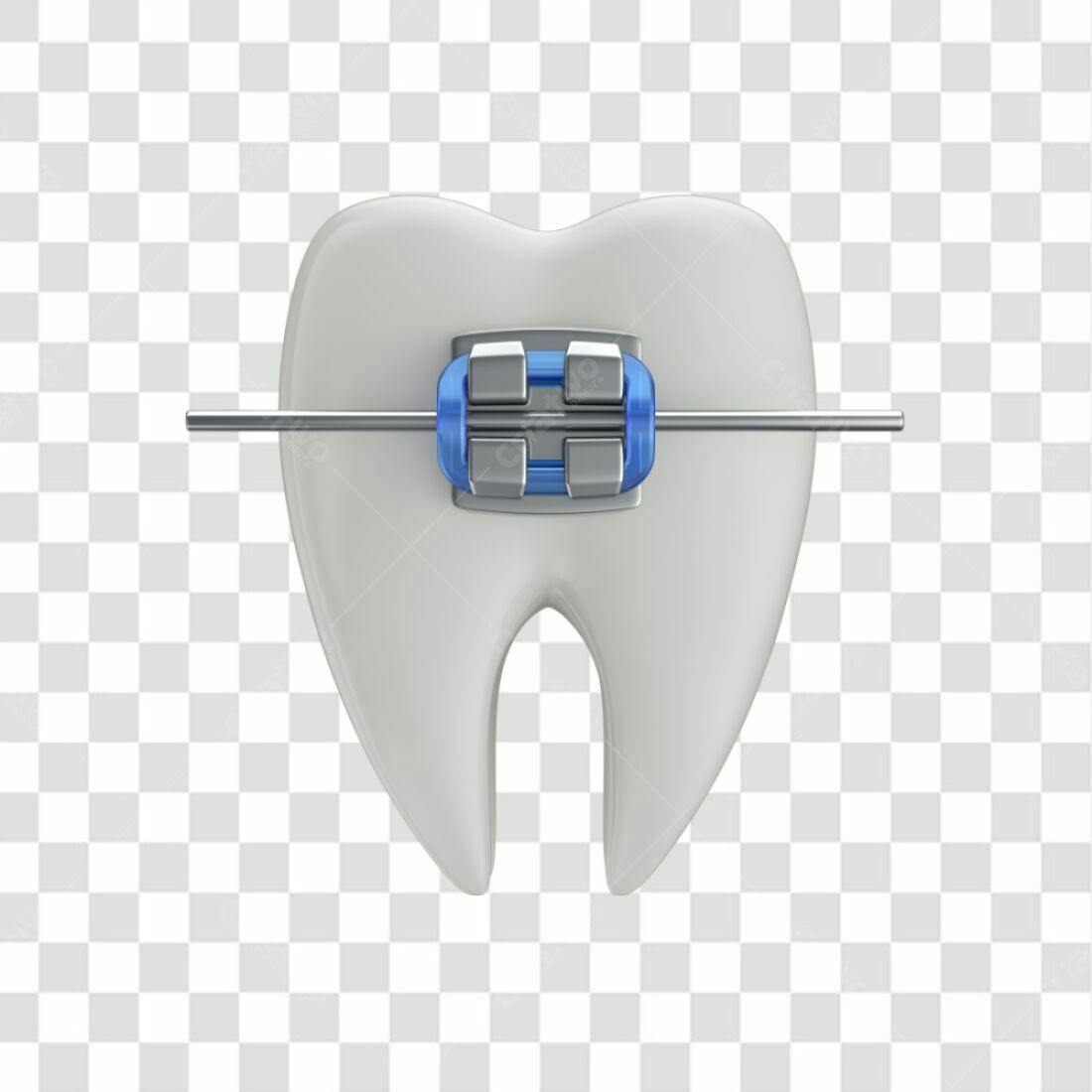 Icone Dente com Aparelho PNG com fundo transparente