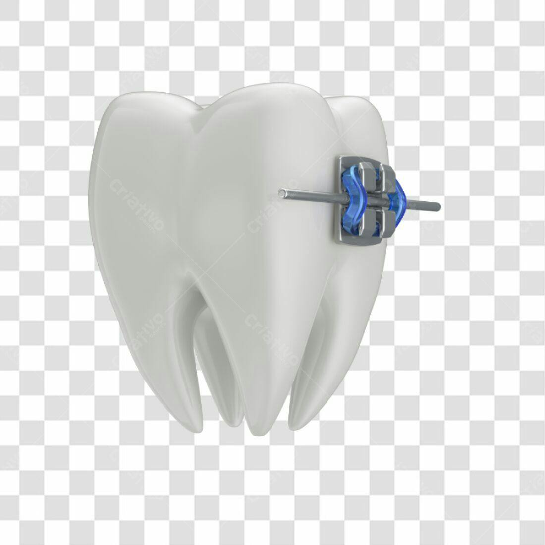 Icone Dente com Aparelho PNG com fundo transparente