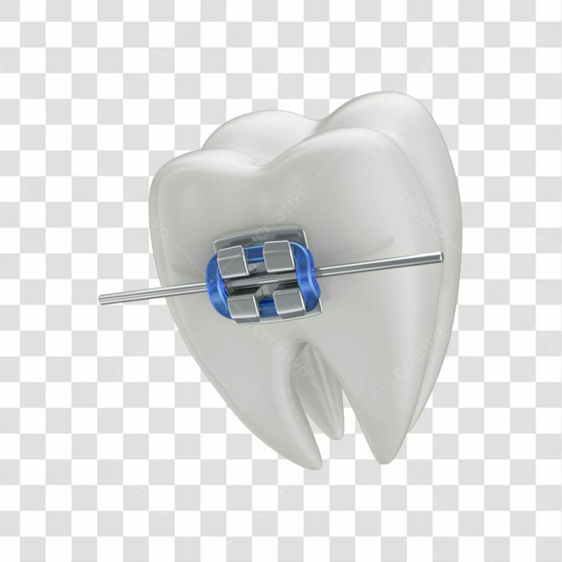 Icone Dente com Aparelho PNG com fundo transparente