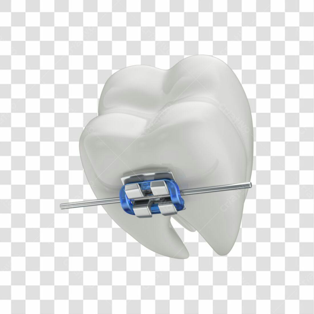Icone Dente com Aparelho PNG com fundo transparente