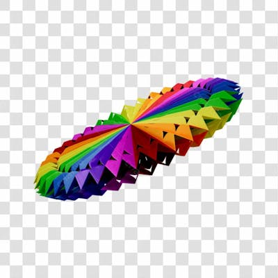 Elemento 3D Enfeite Origami Colorido Para Composição Festa Junina São João Brasileiro Com Fundo Transparente Copiar