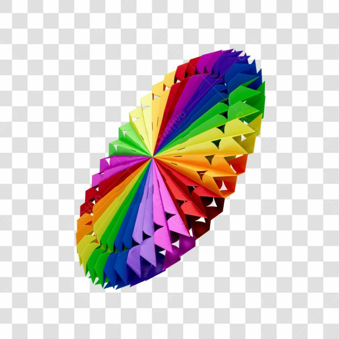 Decoração Arco-íris PNG com fundo transparente