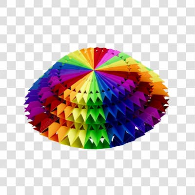 Elemento 3D Enfeite Origami Colorido Para Composição Festa Junina São João Brasileiro Com Fundo Transparente Copiar