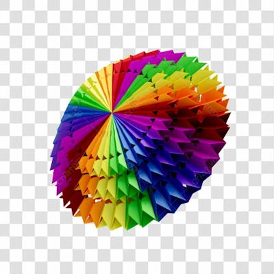 Elemento 3D Enfeite Origami Colorido Para Composição Festa Junina São João Brasileiro Com Fundo Transparente Copiar