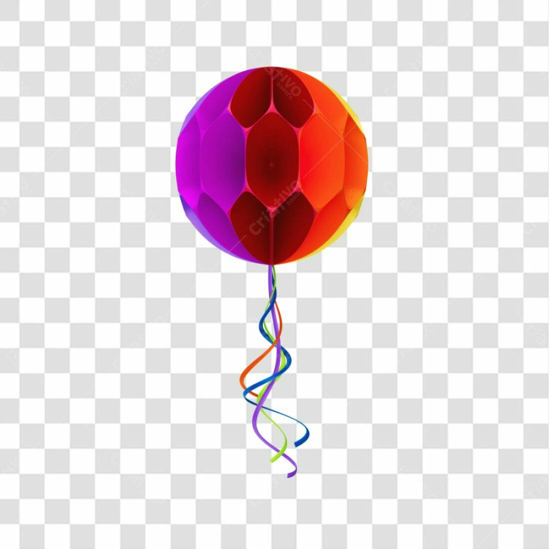 Icone Festa Balão Colorido PNG com fundo transparente
