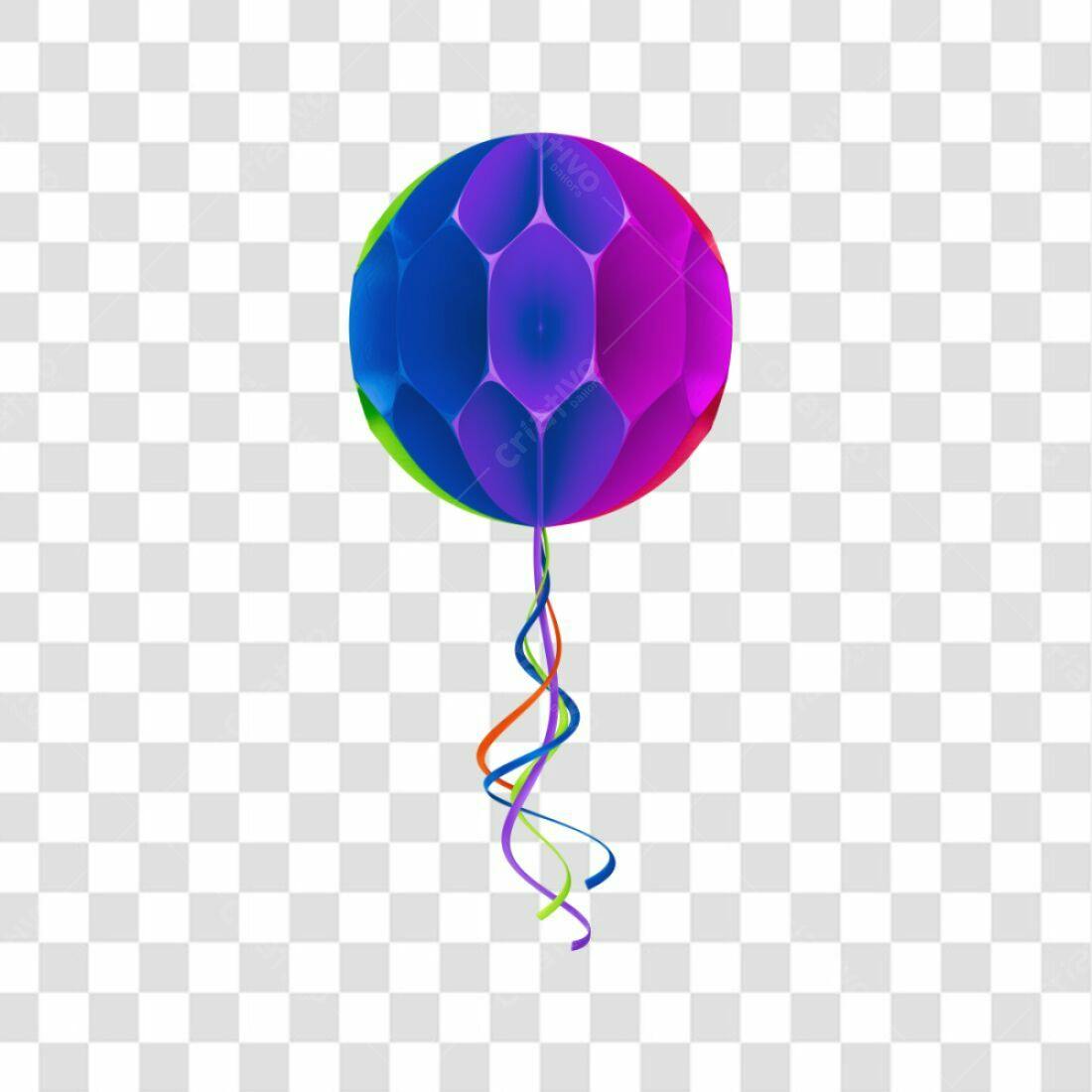 Icone Festa Balão Colorido PNG com fundo transparente