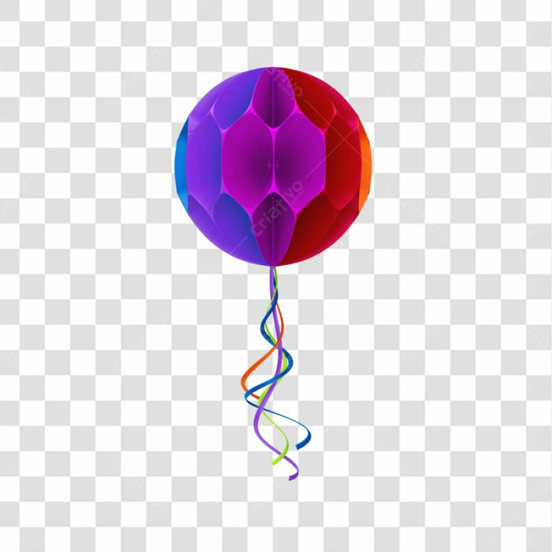 Icone Festa Balão Colorido PNG com fundo transparente