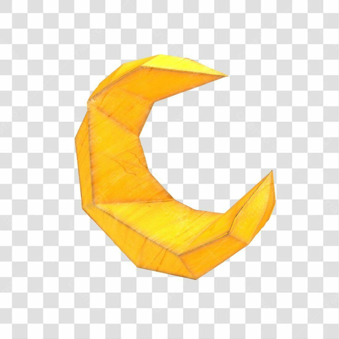 Ícone Lua Crescente Amarela PNG com fundo transparente