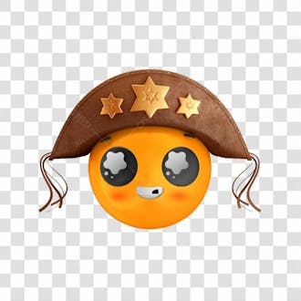 Emoji 3d cangaceiro reação riqueza festa junina são joão com fundo transparente 2 copiar