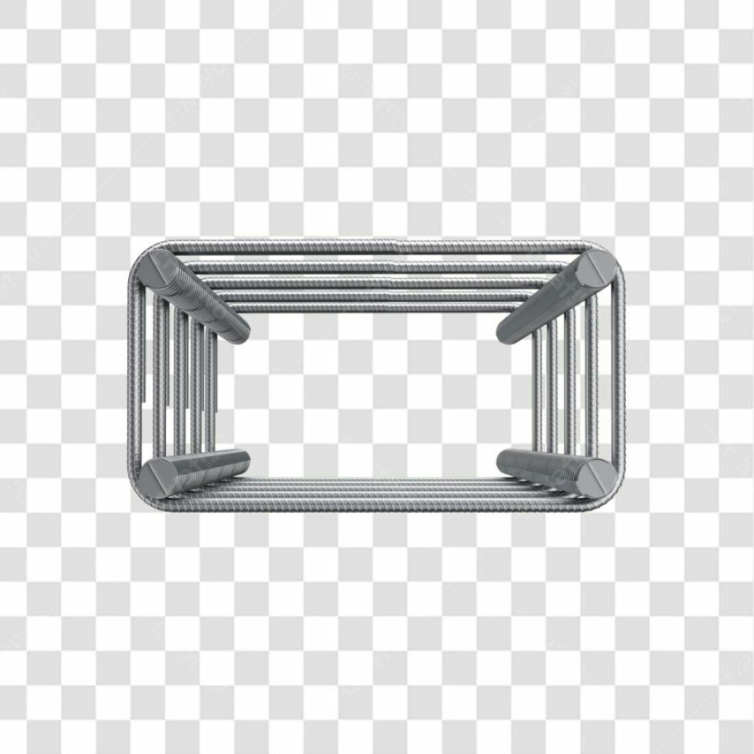 Moldura de aço PNG com fundo transparente