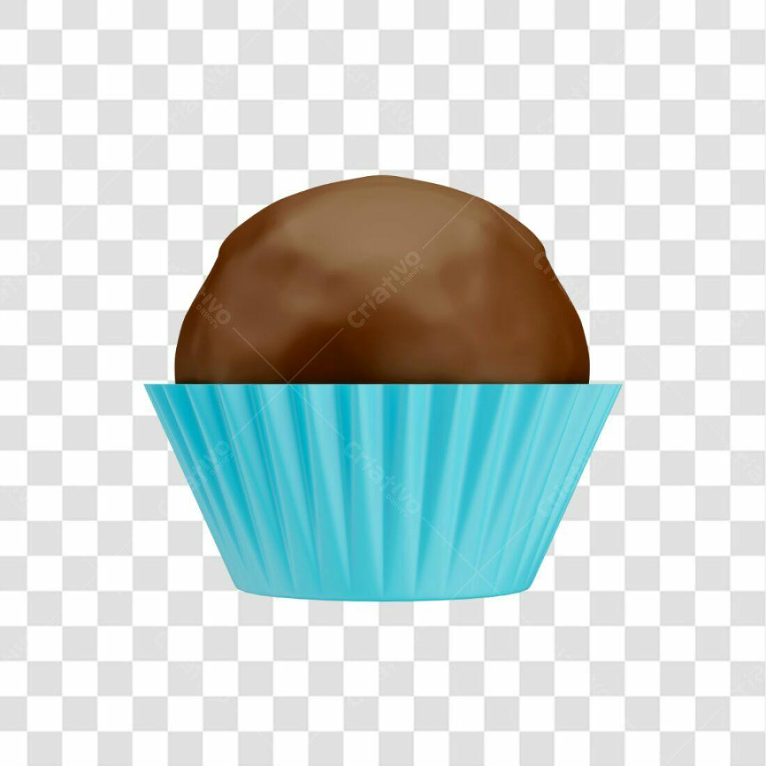 Icone Brigadeiro Chocolate PNG com fundo transparente