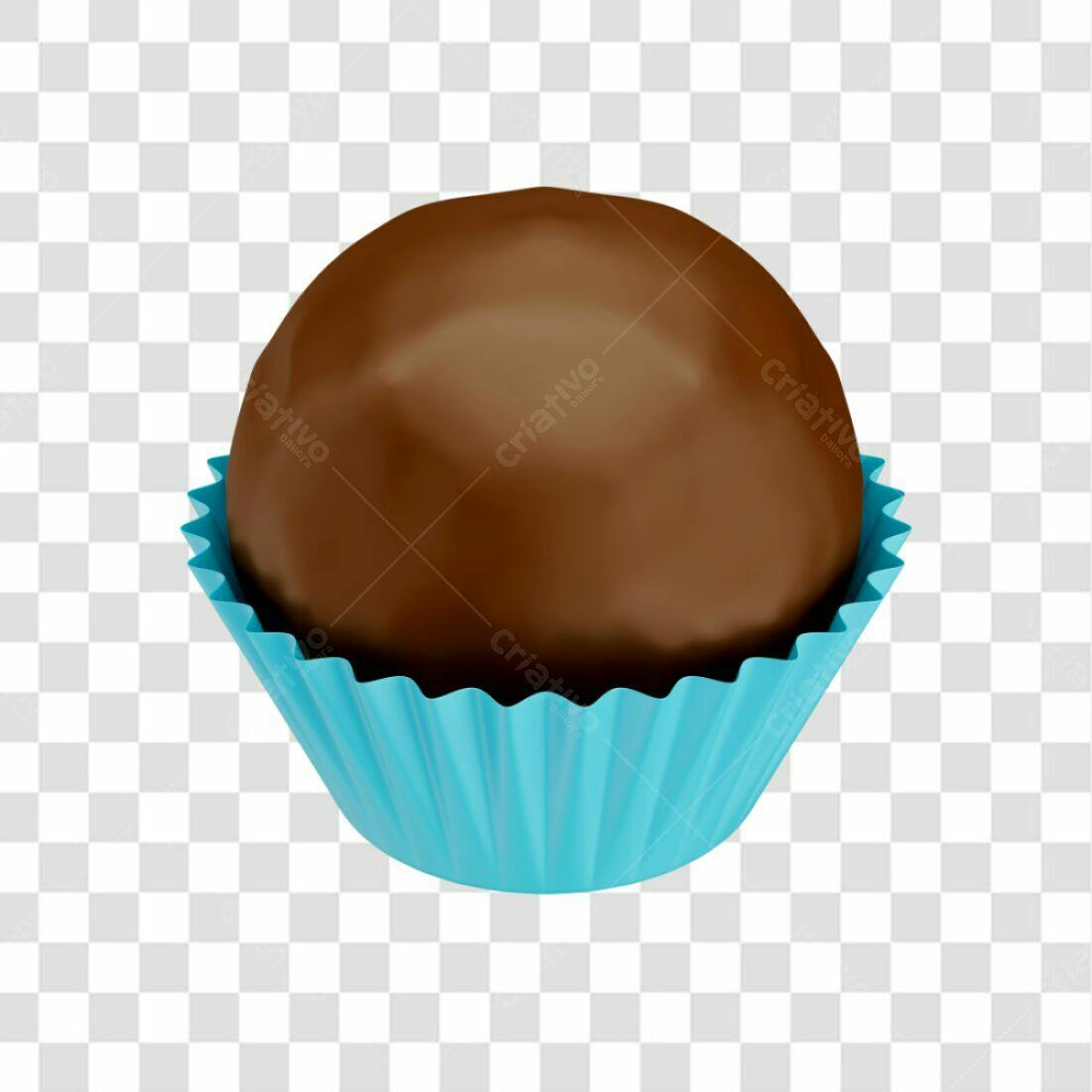 Icone Brigadeiro Chocolate PNG com fundo transparente