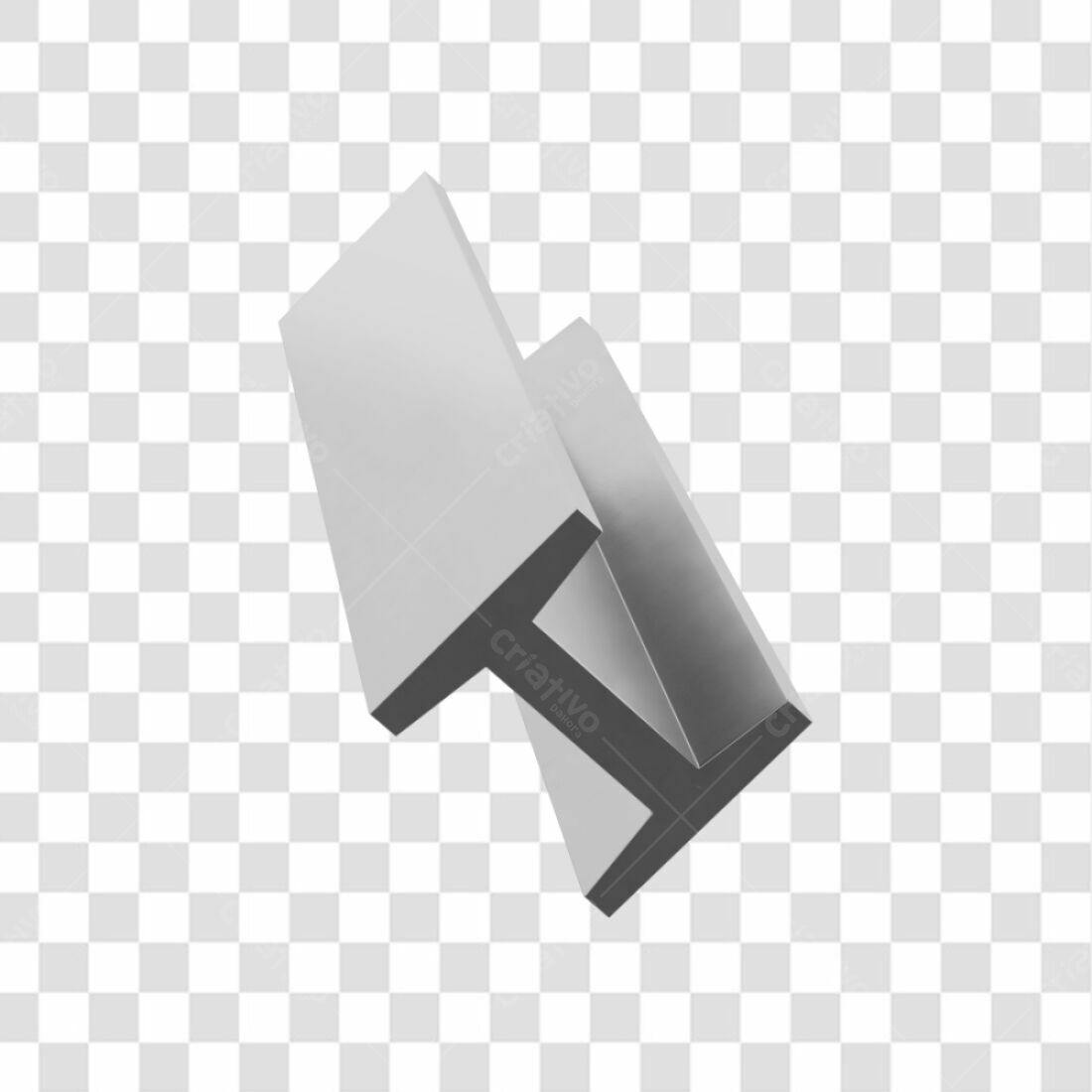 Icone abstrato em formato de T PNG com fundo transparente
