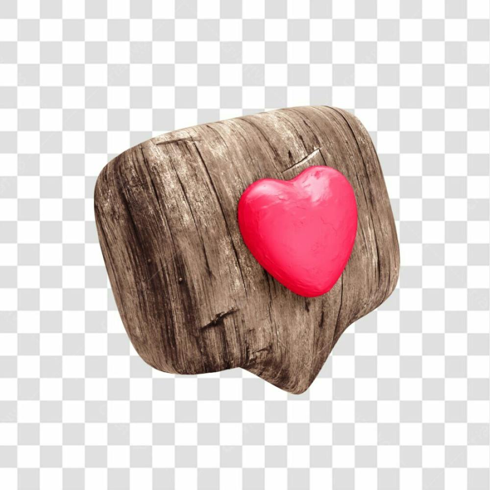 Wooden Balloon With Red Heart Like Icon For Sao Joao June Festival Reaction Copiar