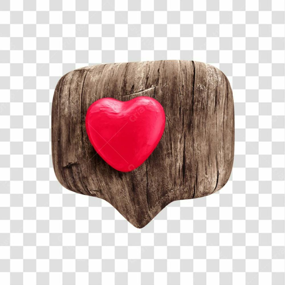 Wooden Balloon With Red Heart Like Icon For Sao Joao June Festival Reaction Copiar