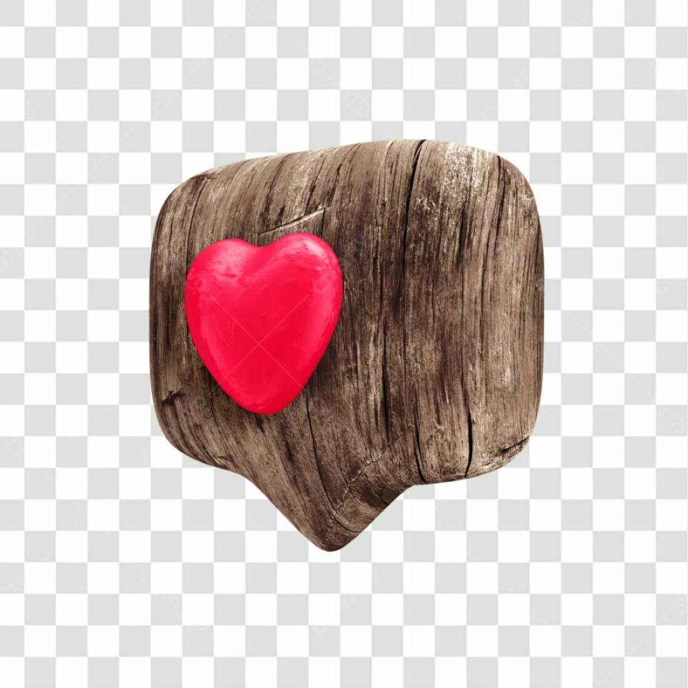 Wooden Balloon With Red Heart Like Icon For Sao Joao June Festival Reaction Copiar