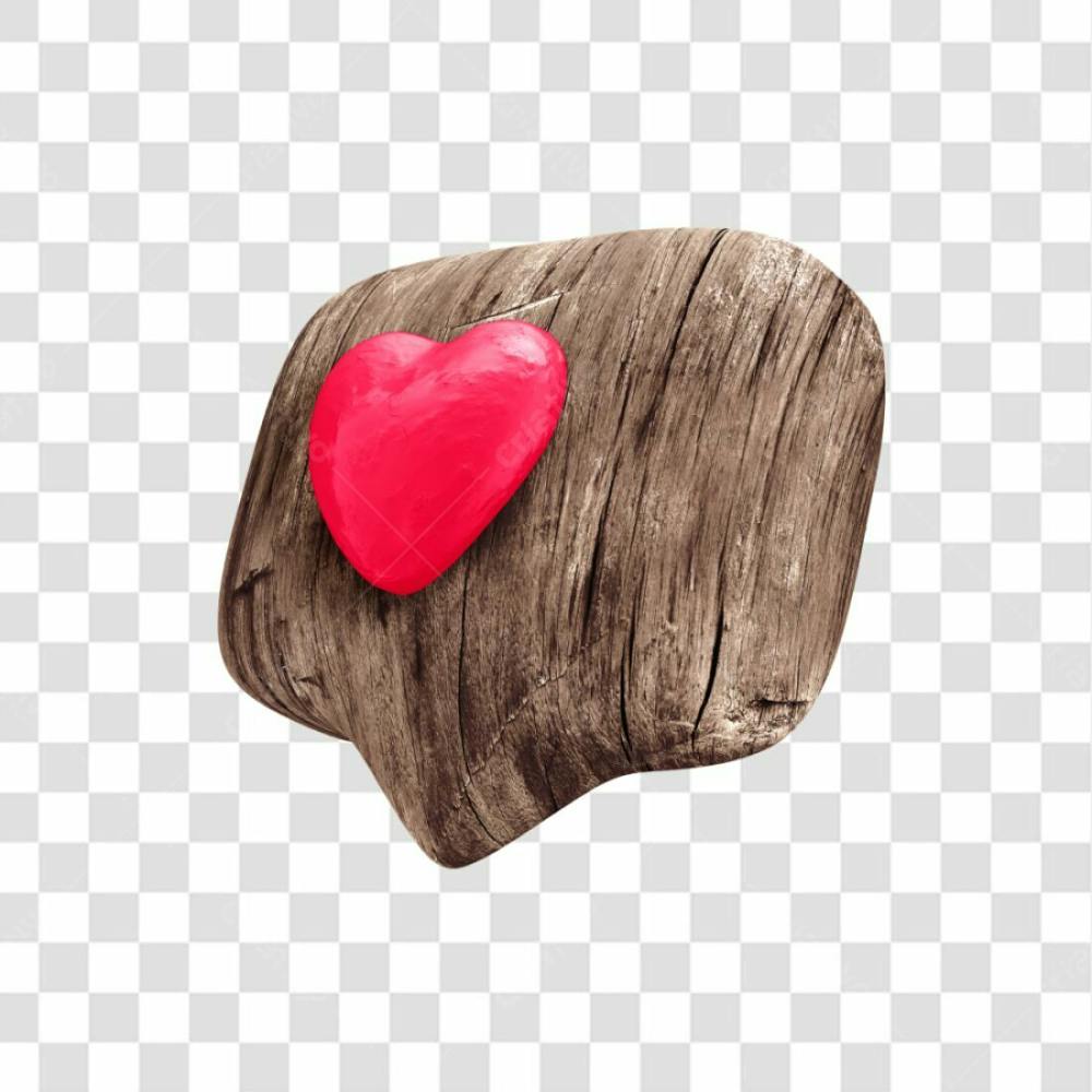 Wooden Balloon With Red Heart Like Icon For Sao Joao June Festival Reaction Copiar