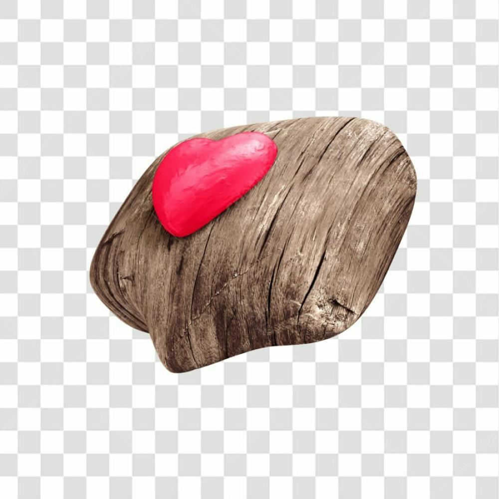 Wooden Balloon With Red Heart Like Icon For Sao Joao June Festival Reaction Copiar