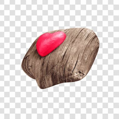 Wooden balloon with red heart like icon for sao joao june festival reaction copiar