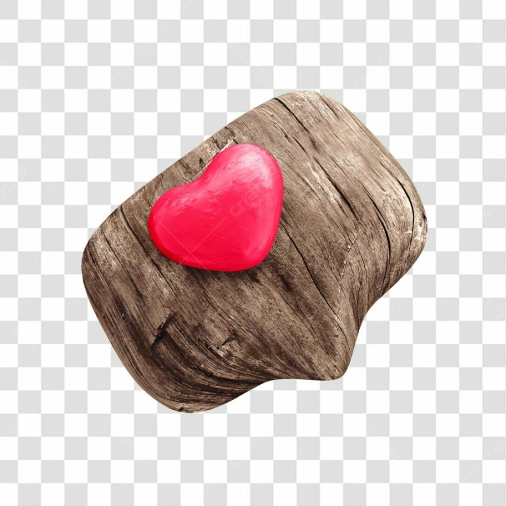 Wooden Balloon With Red Heart Like Icon For Sao Joao June Festival Reaction Copiar