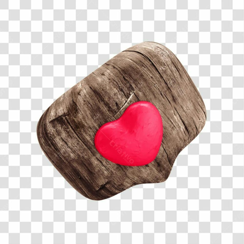 Wooden Balloon With Red Heart Like Icon For Sao Joao June Festival Reaction Copiar