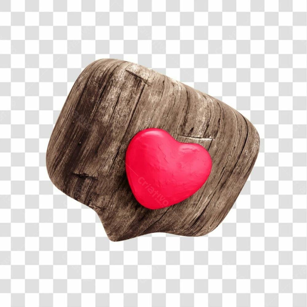 Wooden Balloon With Red Heart Like Icon For Sao Joao June Festival Reaction Copiar