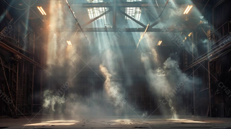 Imagem de uma estrutura de palco em aço e ferro iluminada 5