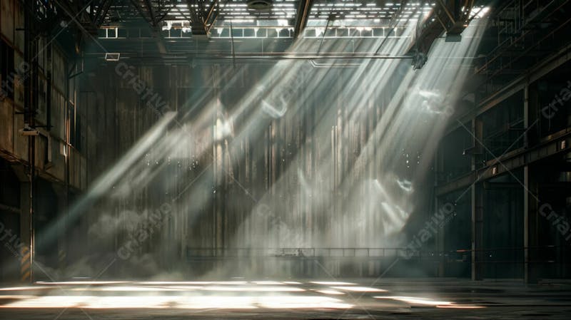 Imagem de uma estrutura de palco em aço e ferro iluminada 7