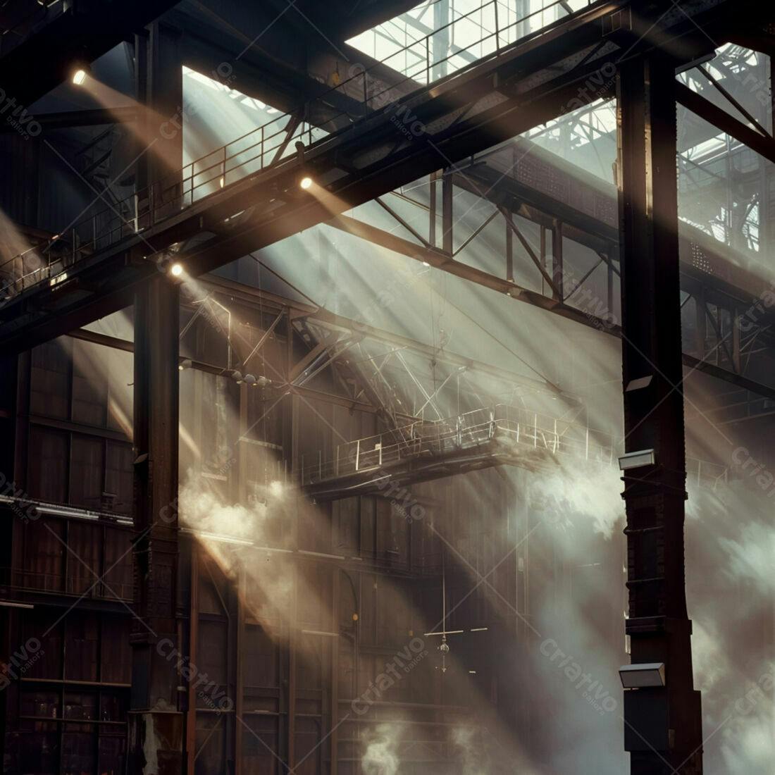 Raios de Sol em Fábrica Industrial