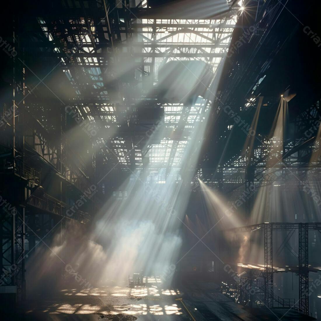 Raios de Sol em Galpão Industrial Abandonado