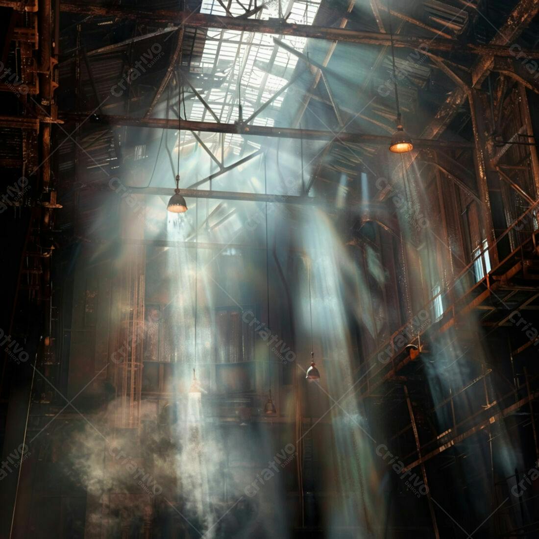 Raios de Sol em Galpão Industrial Antigo
