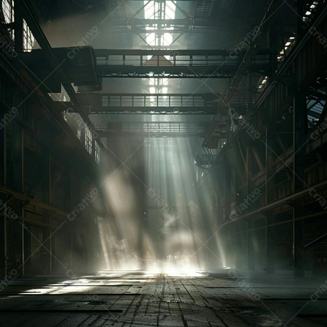 Raios de Sol em Galpão Industrial Abandonado