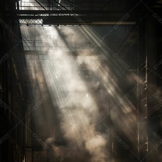 Imagem de uma estrutura de palco em aço e ferro iluminada 36