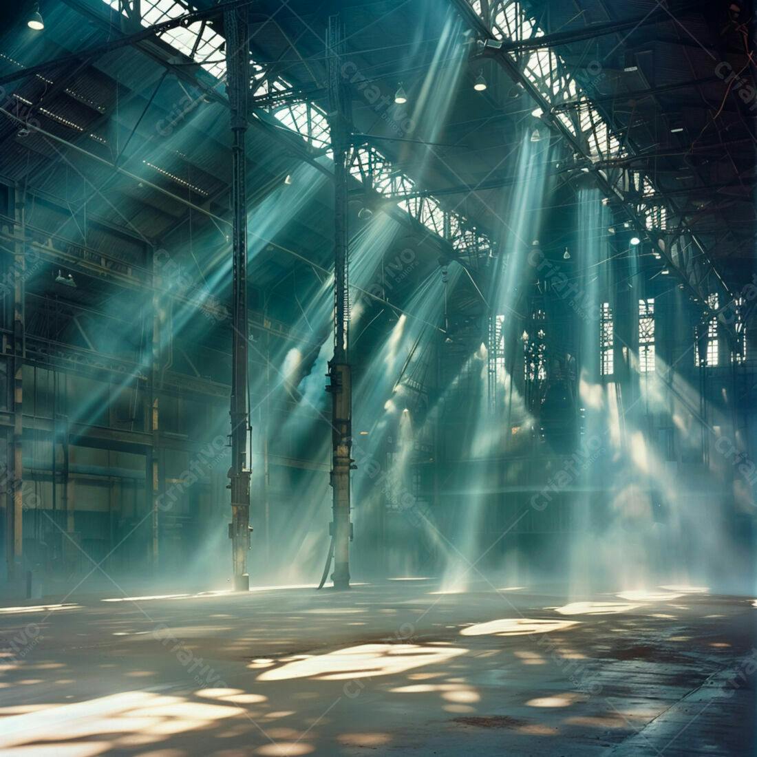 Raios de Sol em Galpão Industrial