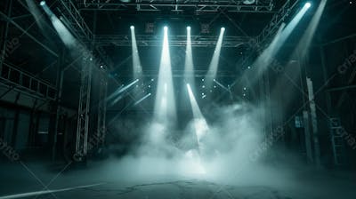 Imagem De Uma Estrutura De Palco Em Aço E Ferro Iluminada 107