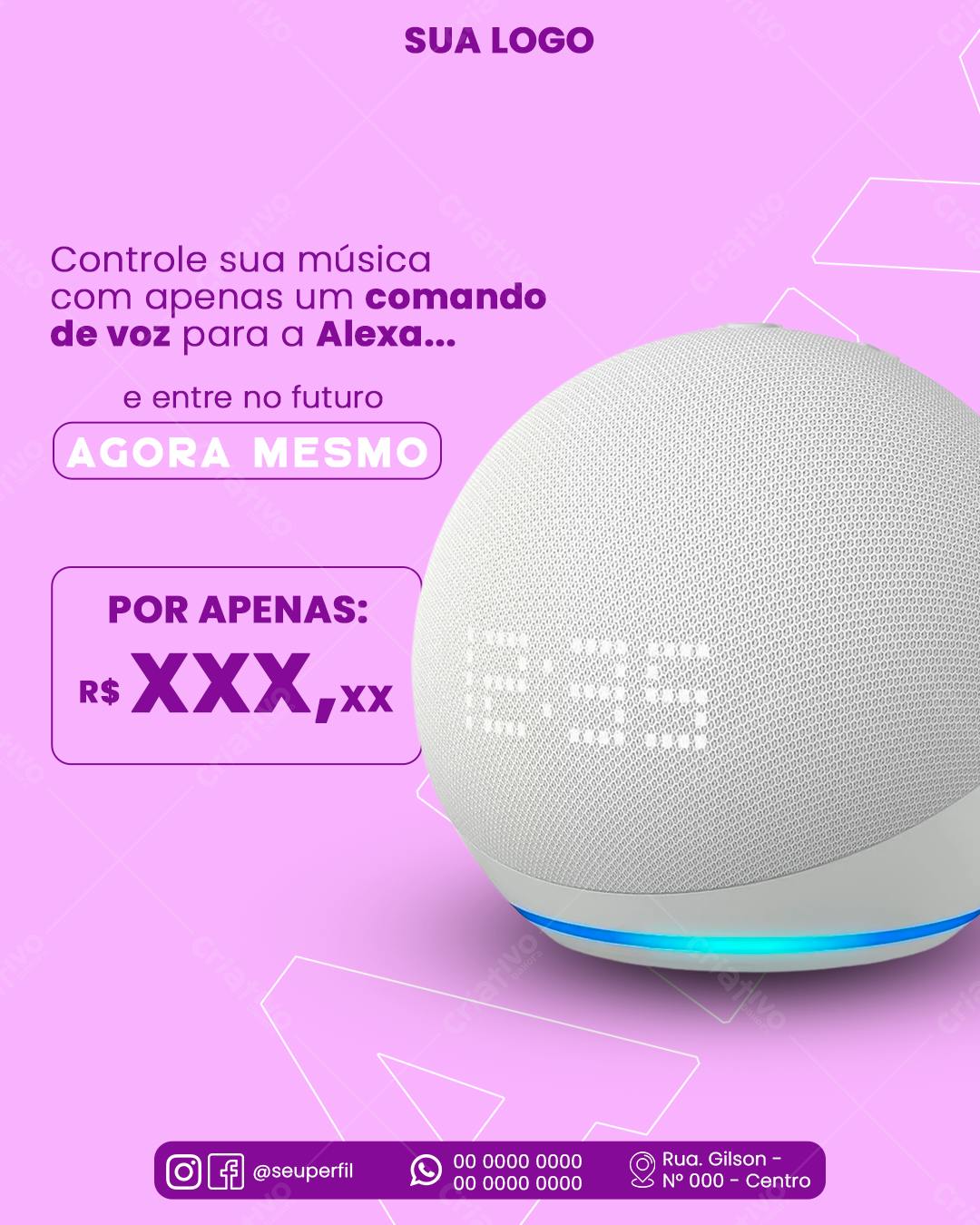Flyer para Promoção Alexa PSD Editável