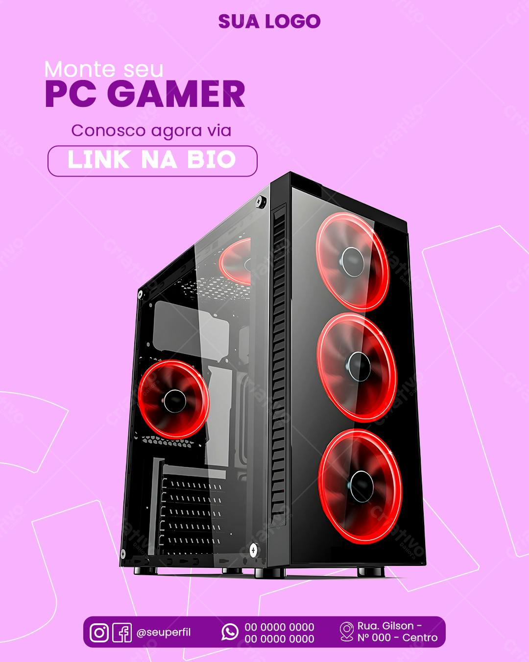 Post Promocional PC Gamer PSD Editável