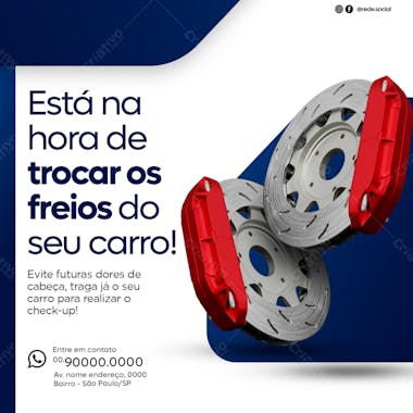 Troca freio auto peças mecânico psd