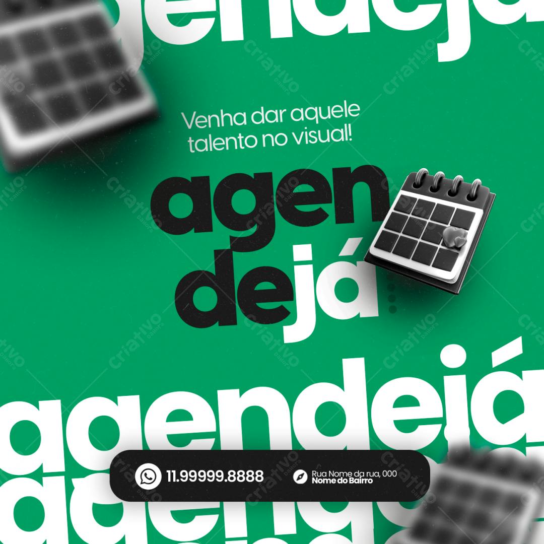 Post para Agendamento PSD Editável
