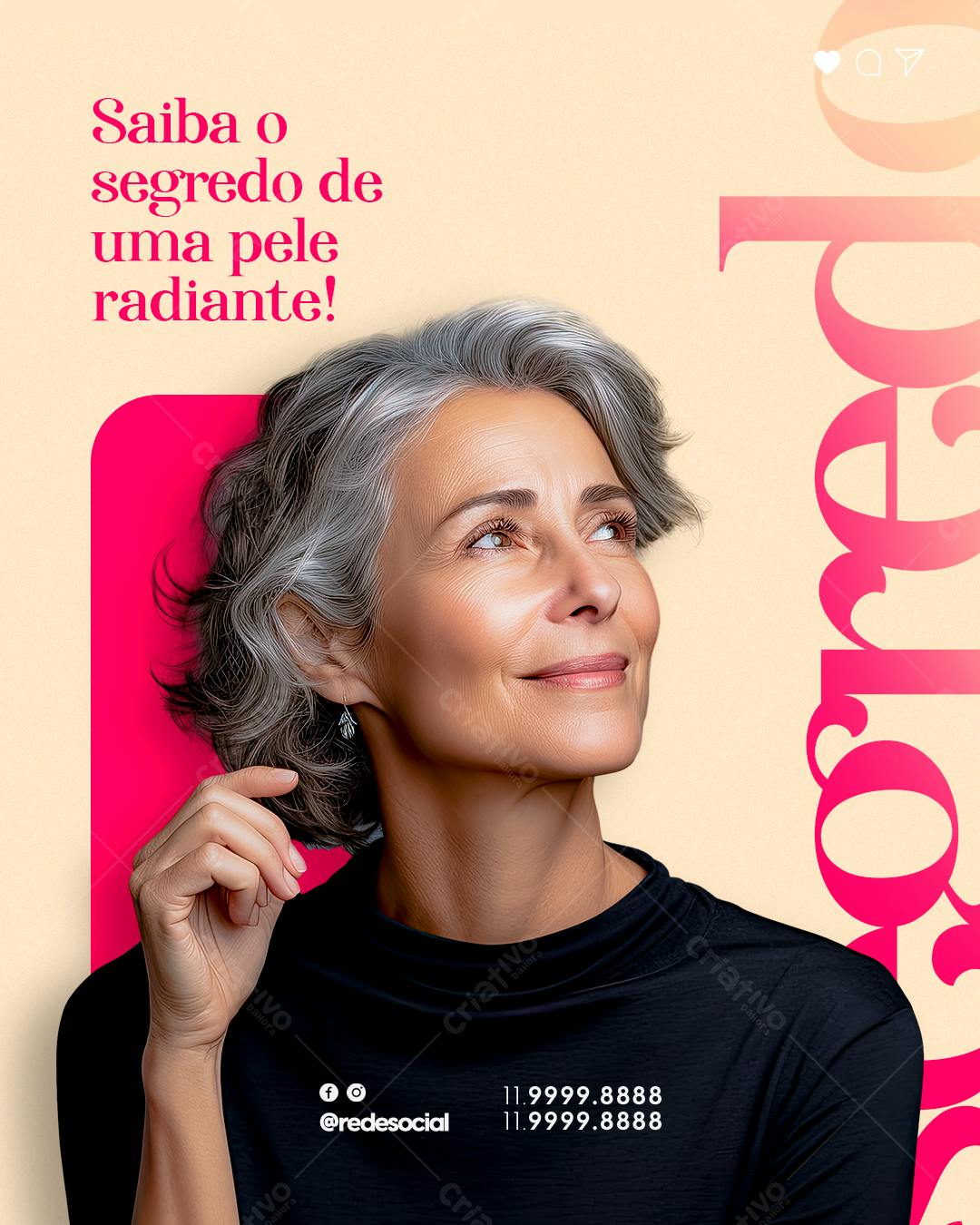 Post para Redes Sociais Beleza Maduras PSD Editável