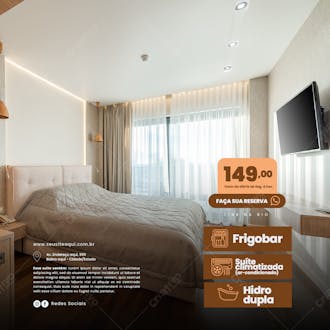 Hospedagem quarto suíte hotel motel psd