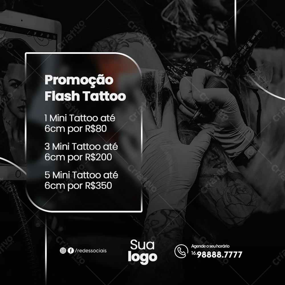 Tatuador Tattoo Promoção Flash Tattoo