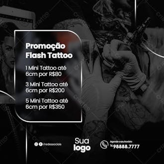 Tatuador tattoo promoção flash tattoo