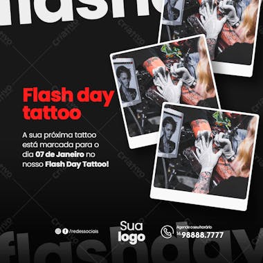 Tatuador tattoo promoção flash tattoo